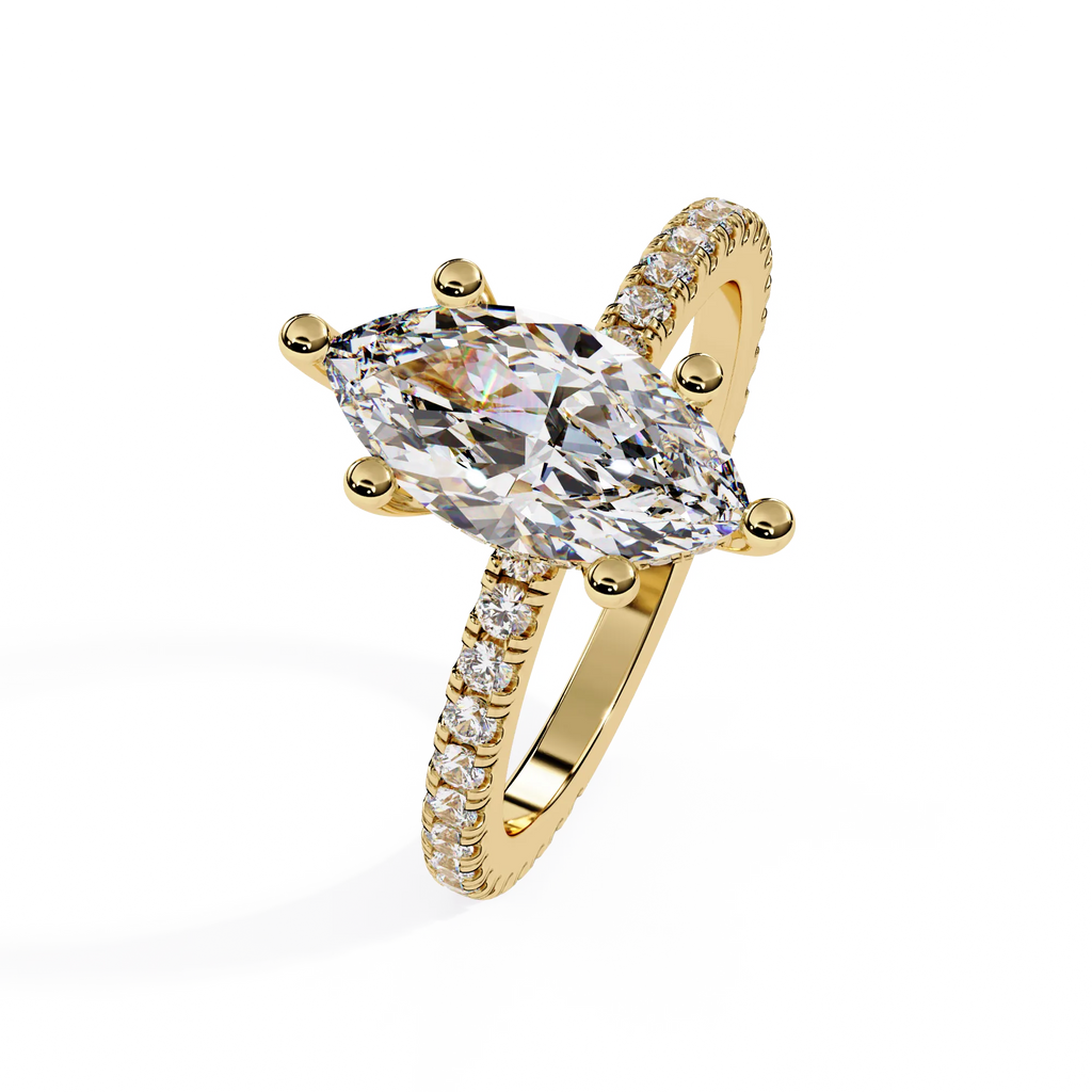 IGI Certified - 2.25 Ct. Lab Grown Diamond (VS/E-F) The Sovereign Crown Duo Ring