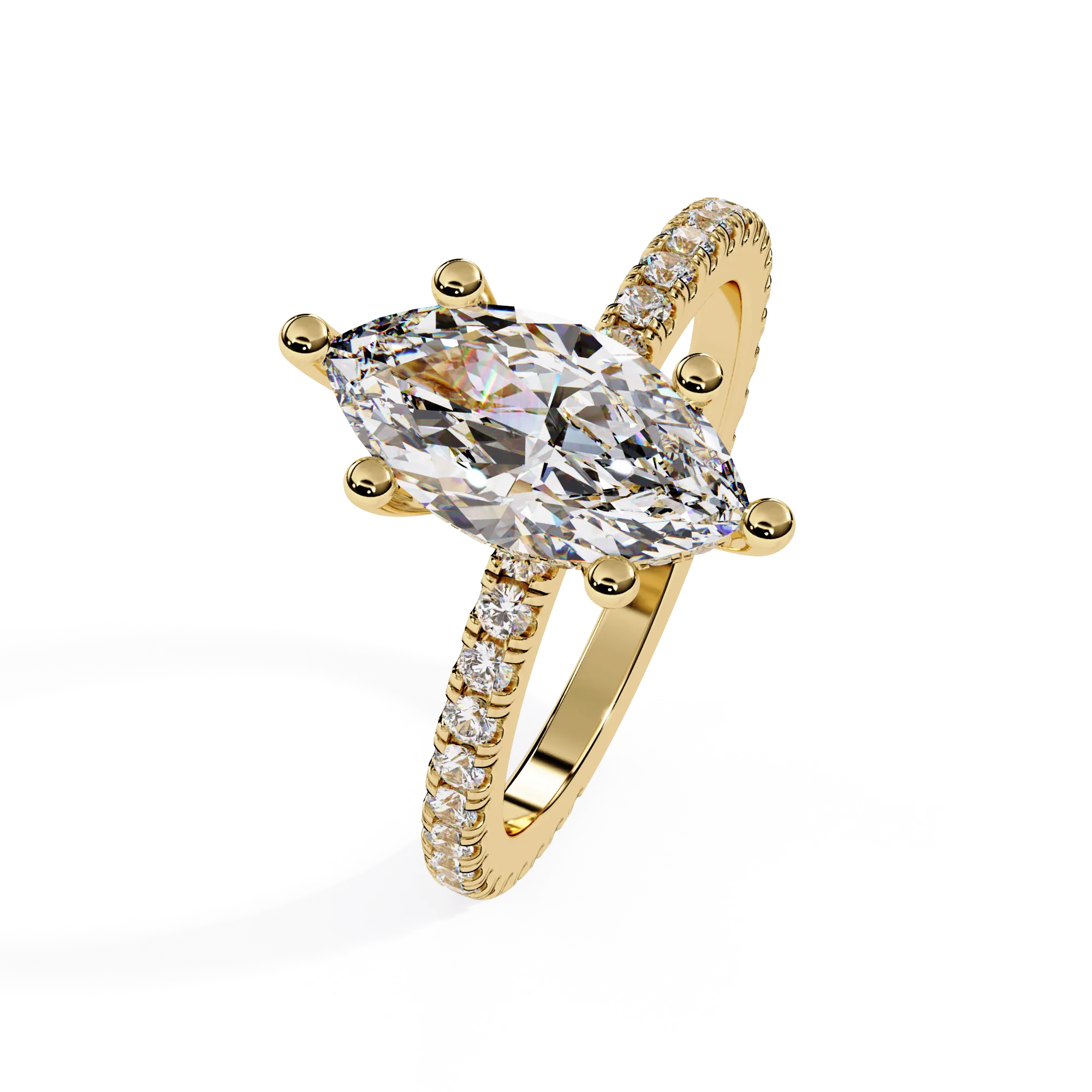 IGI Certified - 2.25 Ct. Lab Grown Diamond (VS/E-F) The Sovereign Crown Duo Ring