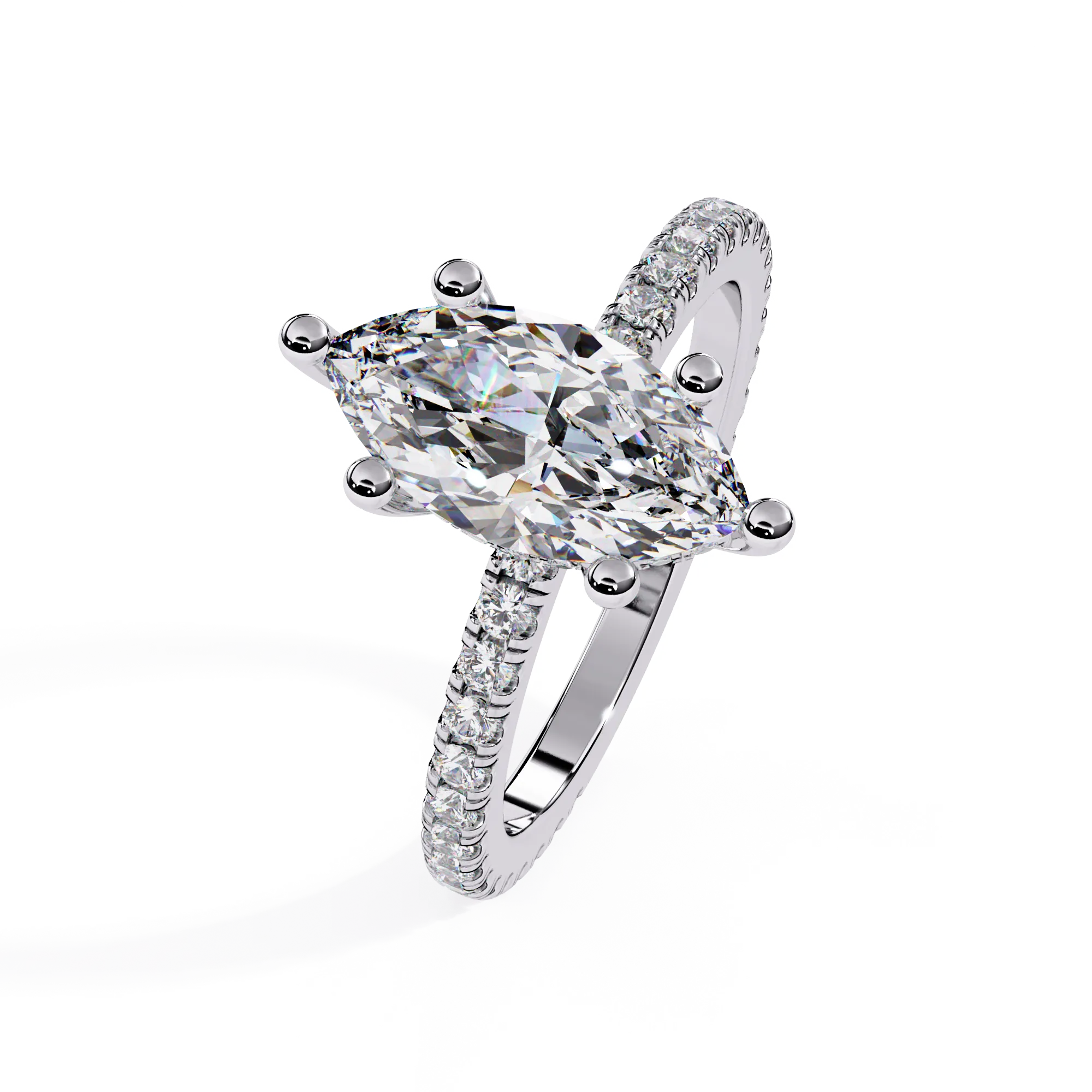 IGI Certified - 2.25 Ct. Lab Grown Diamond (VS/E-F) The Sovereign Crown Duo Ring