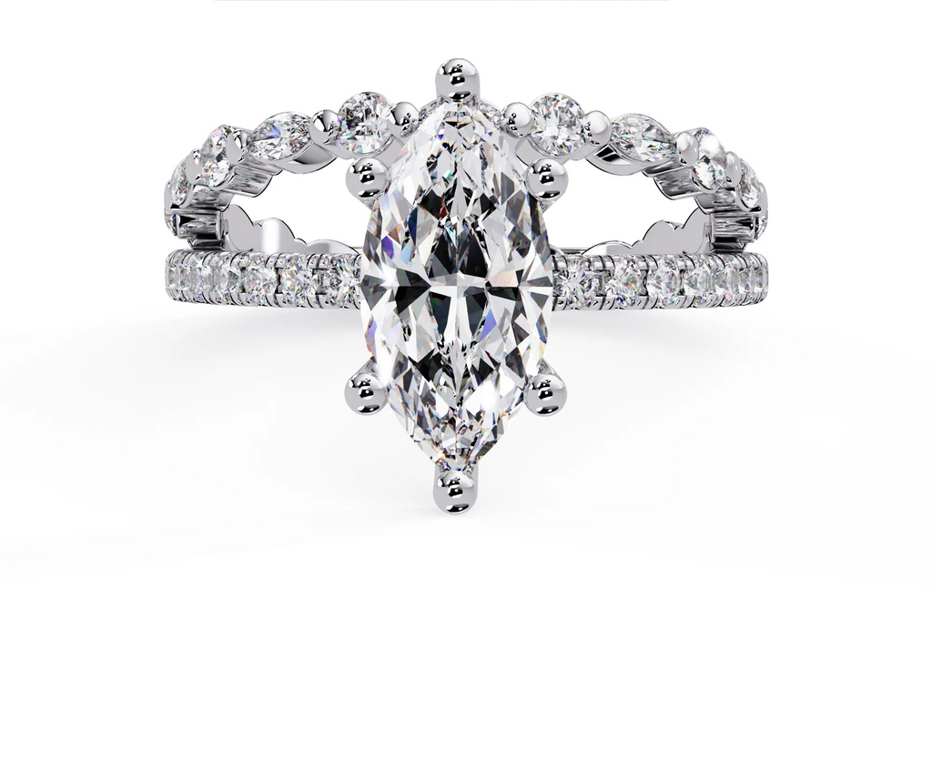 IGI Certified - 2.25 Ct. Lab Grown Diamond (VS/E-F) The Sovereign Crown Duo Ring