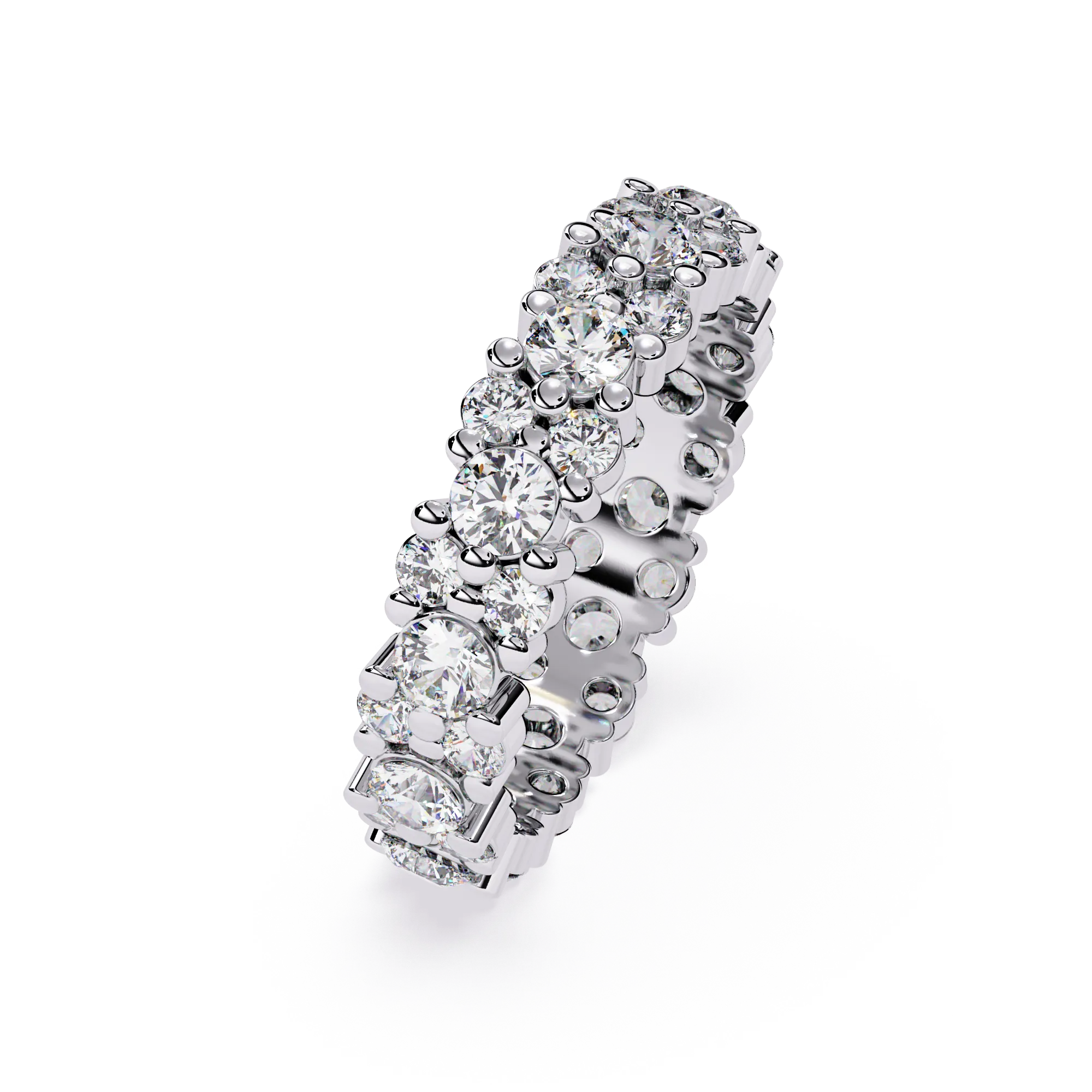 IGI Certified - 2 Ct. Lab Grown Diamond (VS/E-F) The Honeycomb Mosaic Ring
