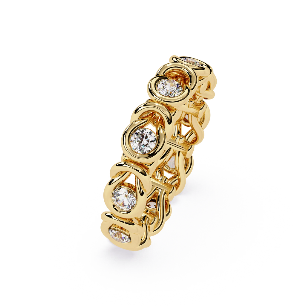 IGI Certified - 1 Ct. Lab Grown Diamond (VS/E-F) The Intertwined Souls Eternity Ring