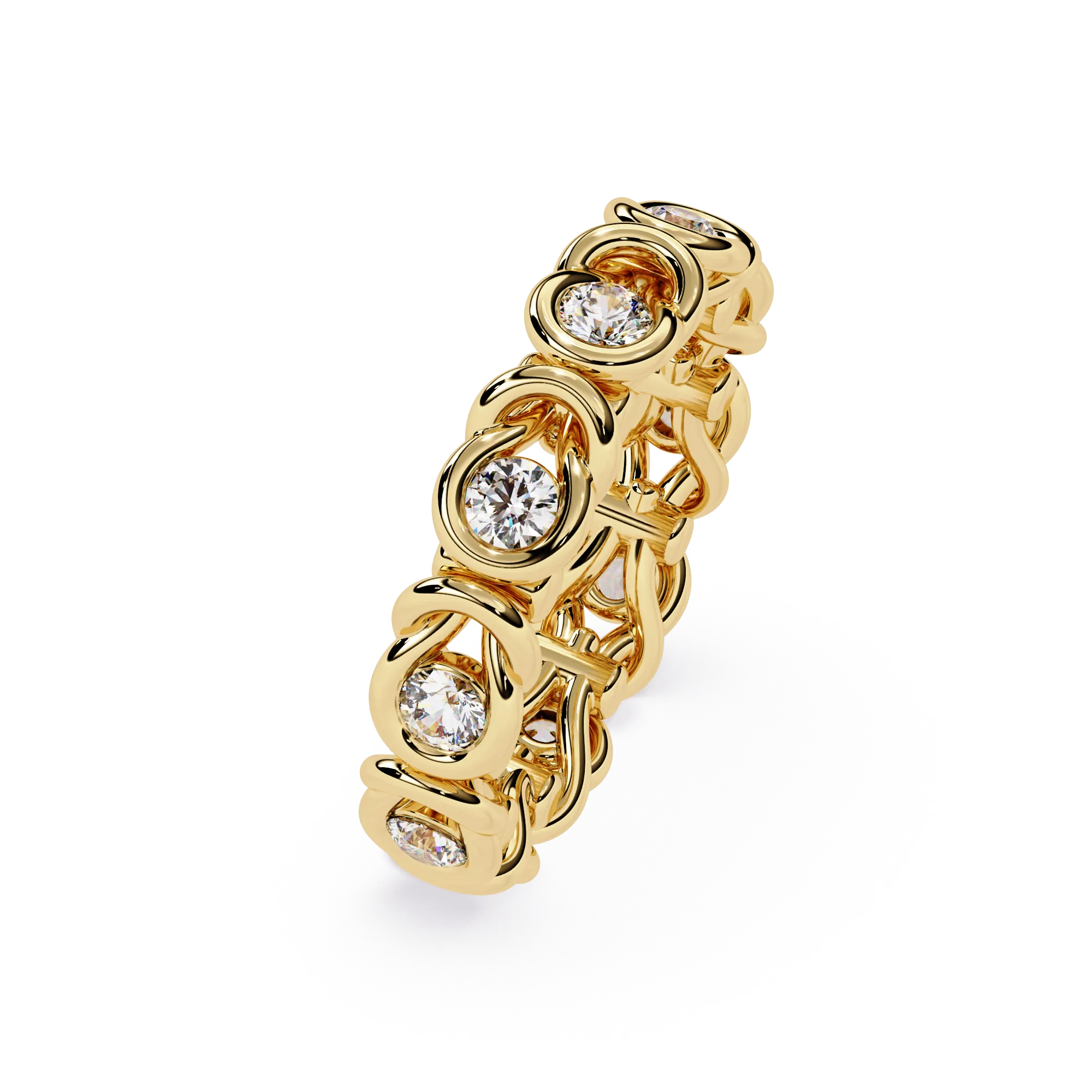 IGI Certified - 1 Ct. Lab Grown Diamond (VS/E-F) The Intertwined Souls Eternity Ring