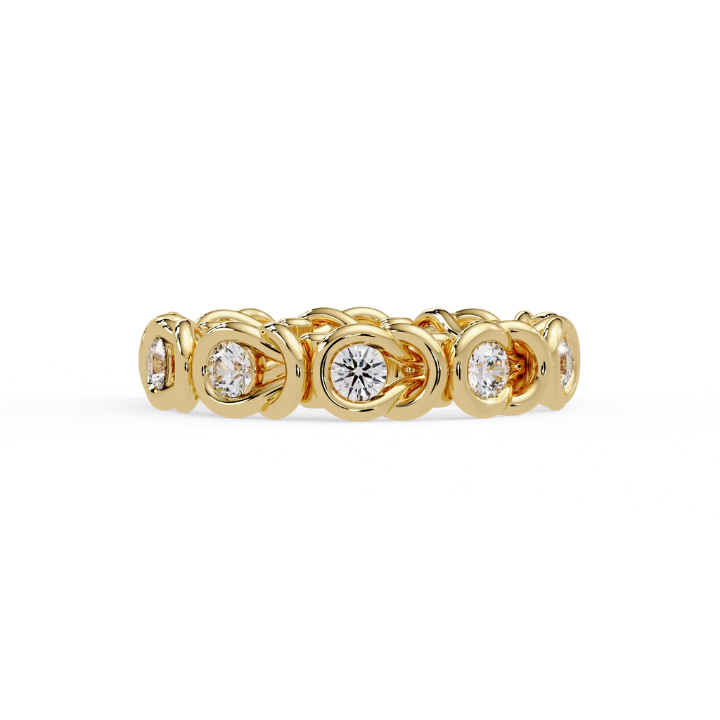 IGI Certified - 1 Ct. Lab Grown Diamond (VS/E-F) The Intertwined Souls Eternity Ring