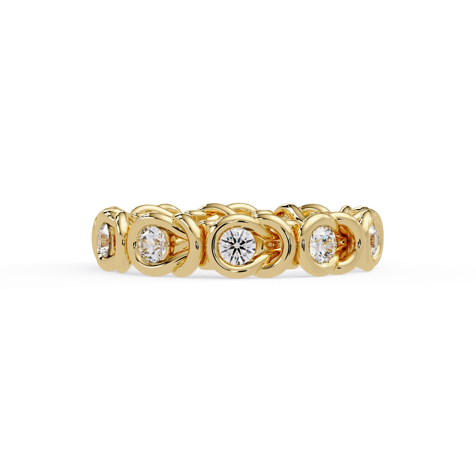 IGI Certified - 1 Ct. Lab Grown Diamond (VS/E-F) The Intertwined Souls Eternity Ring