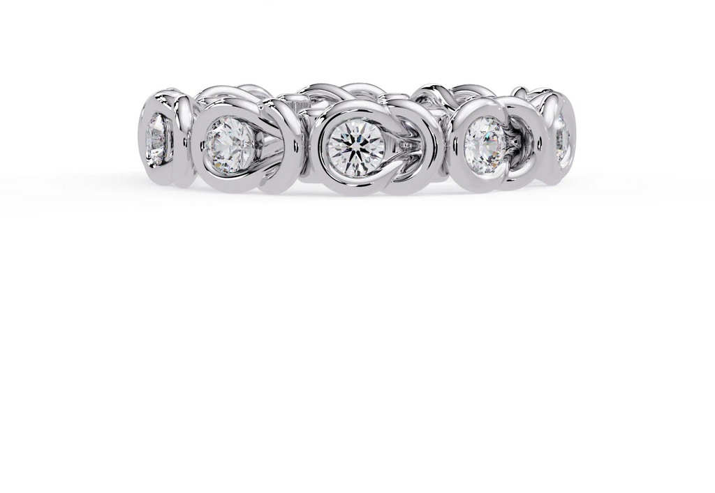 IGI Certified - 1 Ct. Lab Grown Diamond (VS/E-F) The Intertwined Souls Eternity Ring