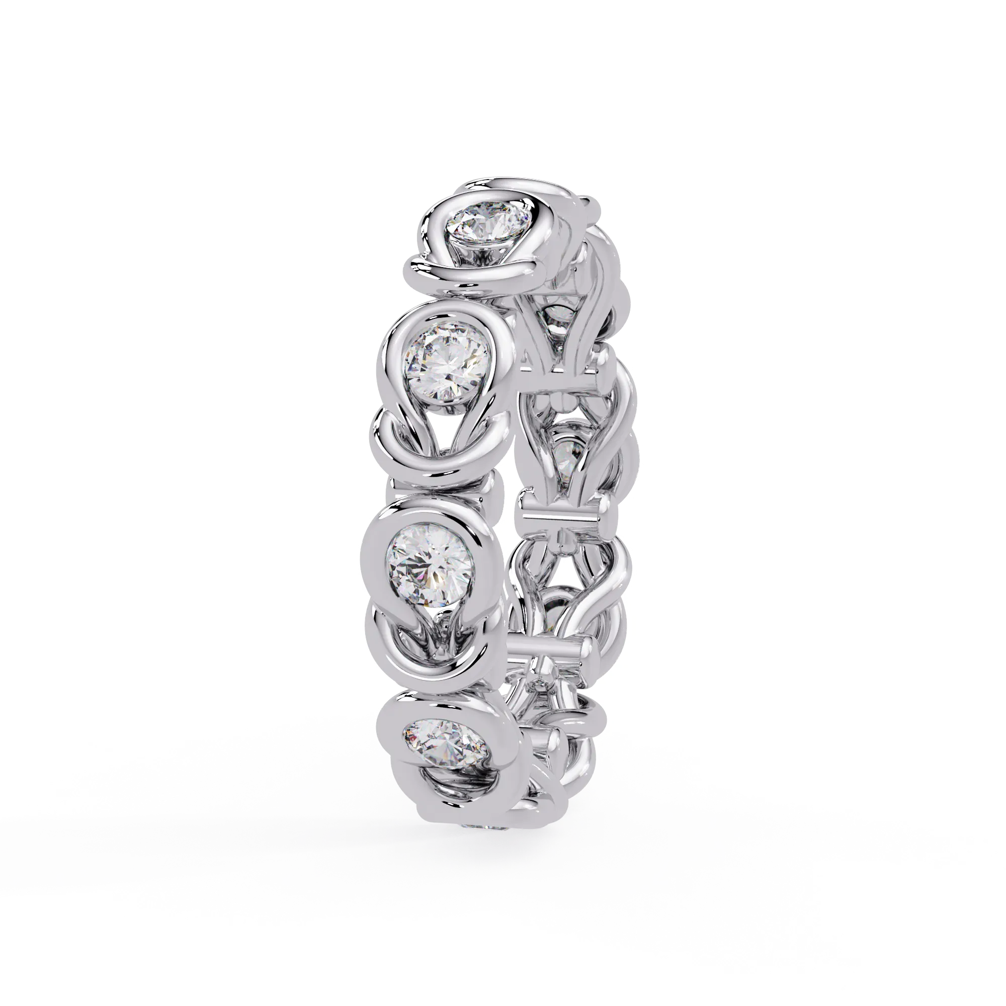 IGI Certified - 1 Ct. Lab Grown Diamond (VS/E-F) The Intertwined Souls Eternity Ring