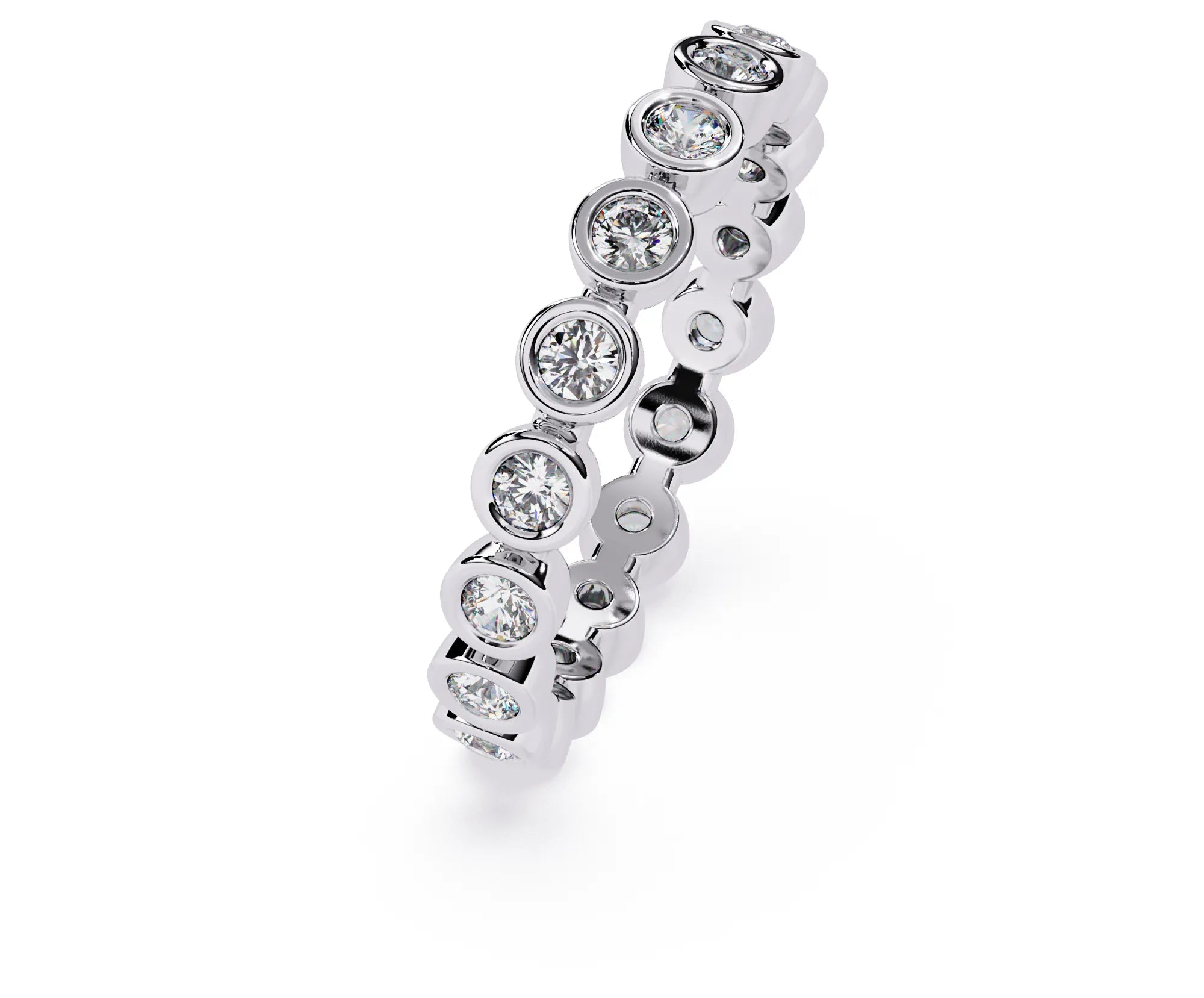IGI Certified - 1/2 Ct. Lab Grown Diamond (VS/E-F) Everlasting Radiance Bezel Eternity Ring