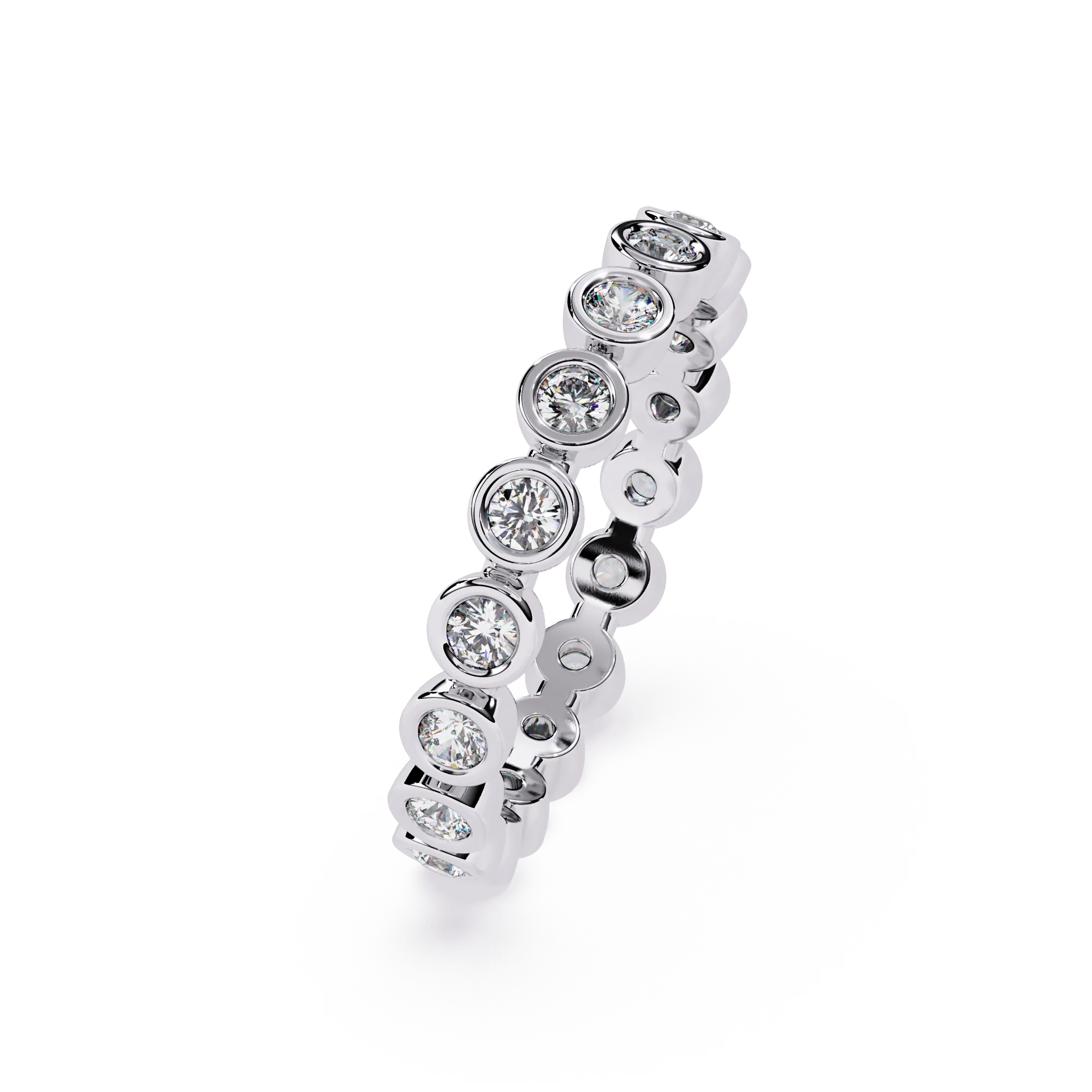 IGI Certified - 1/2 Ct. Lab Grown Diamond (VS/E-F) Everlasting Radiance Bezel Eternity Ring