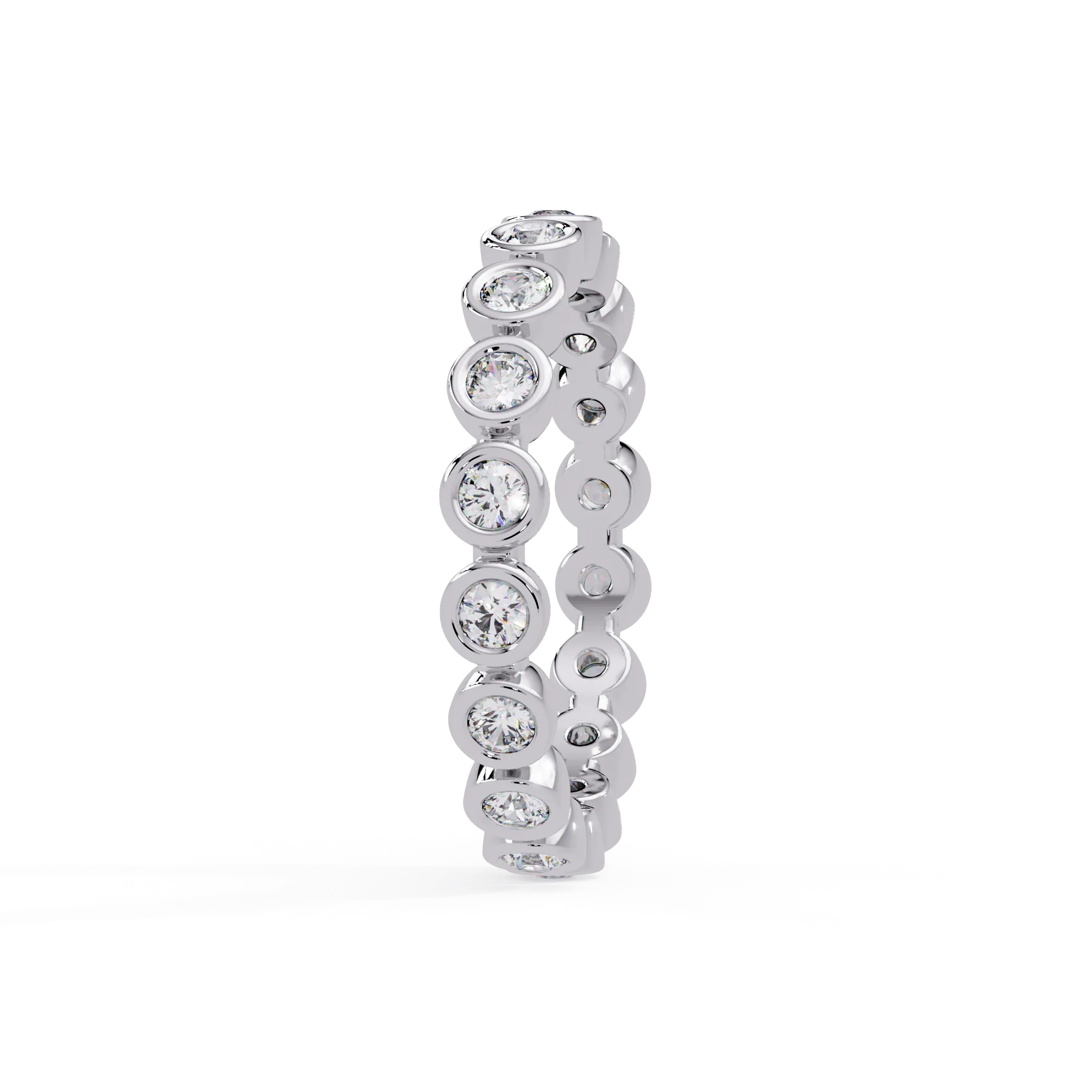 IGI Certified - 1/2 Ct. Lab Grown Diamond (VS/E-F) Everlasting Radiance Bezel Eternity Ring