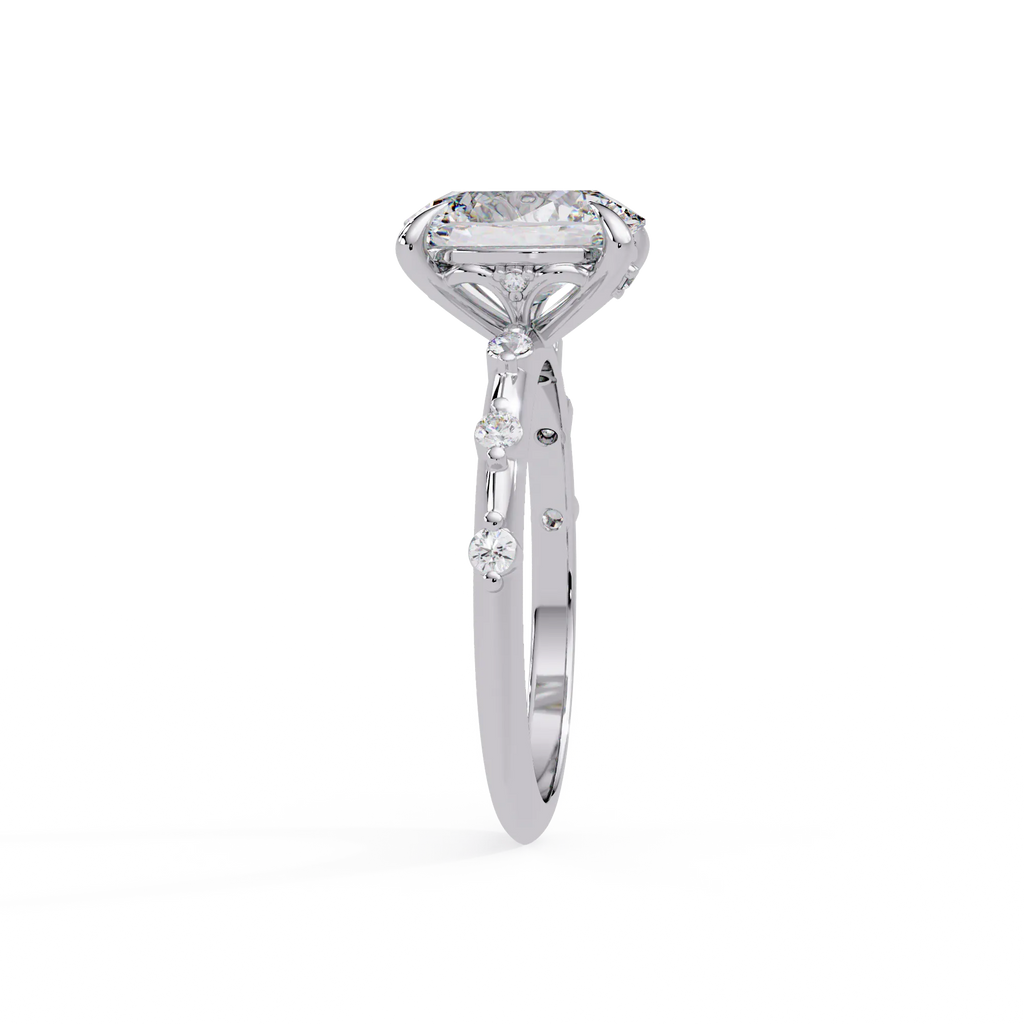 IGI Certified - 2.5 Ct. Lab Grown Diamond (VS/E-F) The Petite Floating Oval Ring