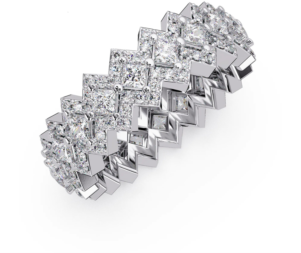 IGI Certified - 1 Ct. Lab Grown Diamond (VS/E-F) The Ring Of Stairway to Heaven Ring