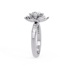 IGI Certified - 1 Ct. Lab Grown Diamond (VS/E-F) The Aura-Flora Ring