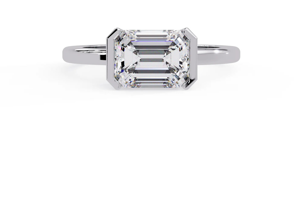 IGI Certified - 3 Ct. Lab Grown Diamond (VS/E-F) The Prism Band Ring
