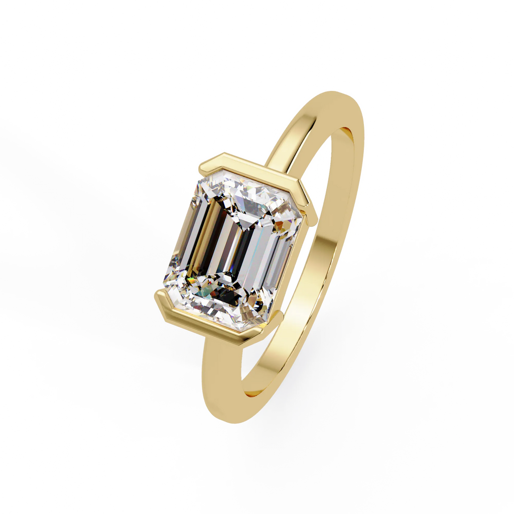 IGI Certified - 3 Ct. Lab Grown Diamond (VS/E-F) The Prism Band Ring