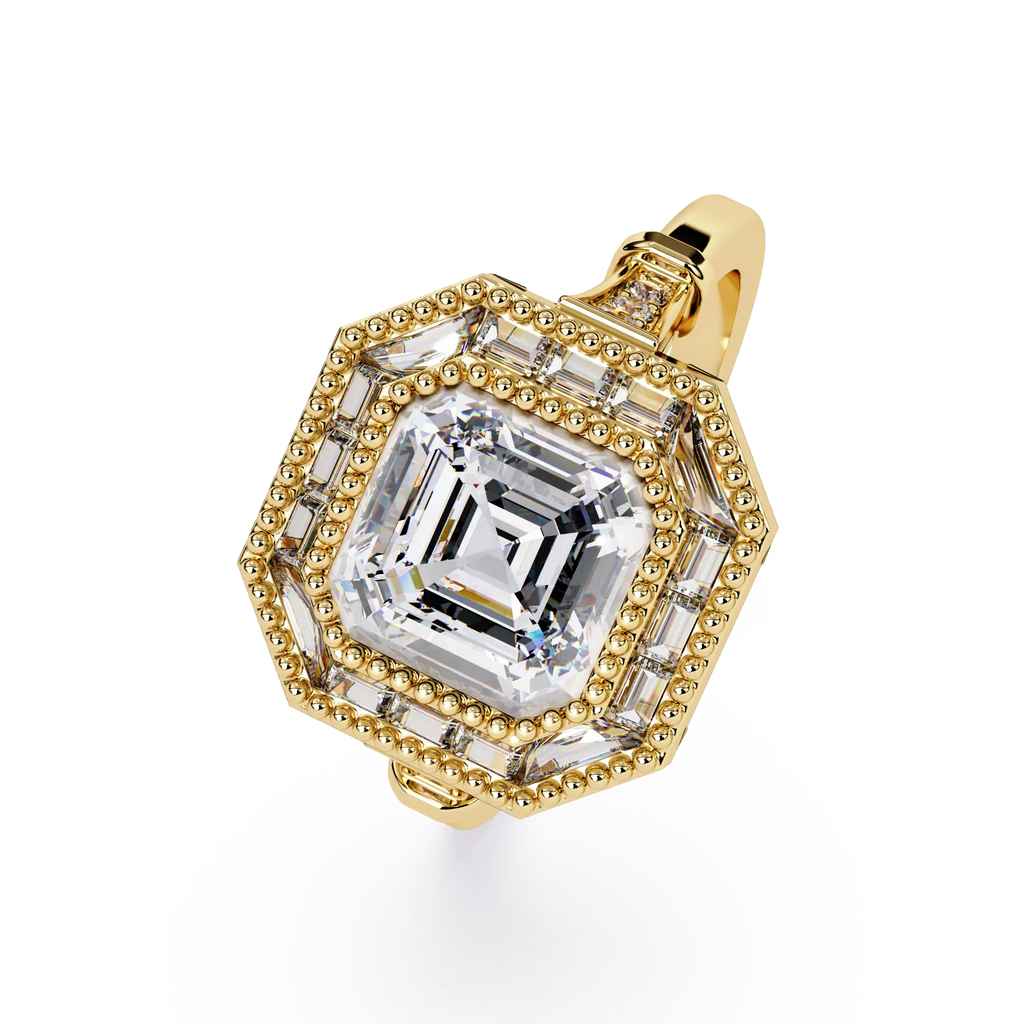 IGI Certified - 3.5 Ct. Lab Grown Diamond (VS/E-F) The Empress Octagonal Ring