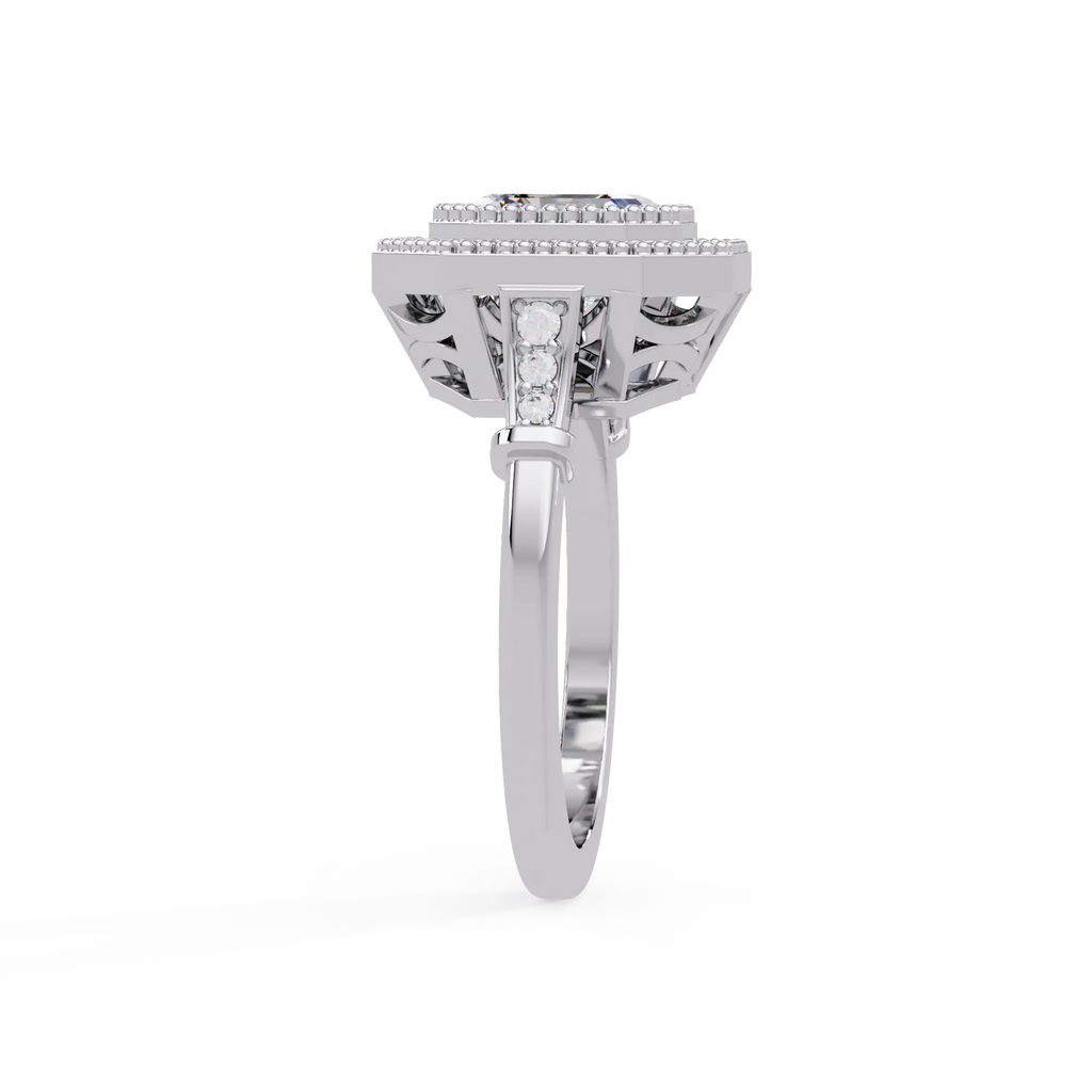 IGI Certified - 3.5 Ct. Lab Grown Diamond (VS/E-F) The Empress Octagonal Ring