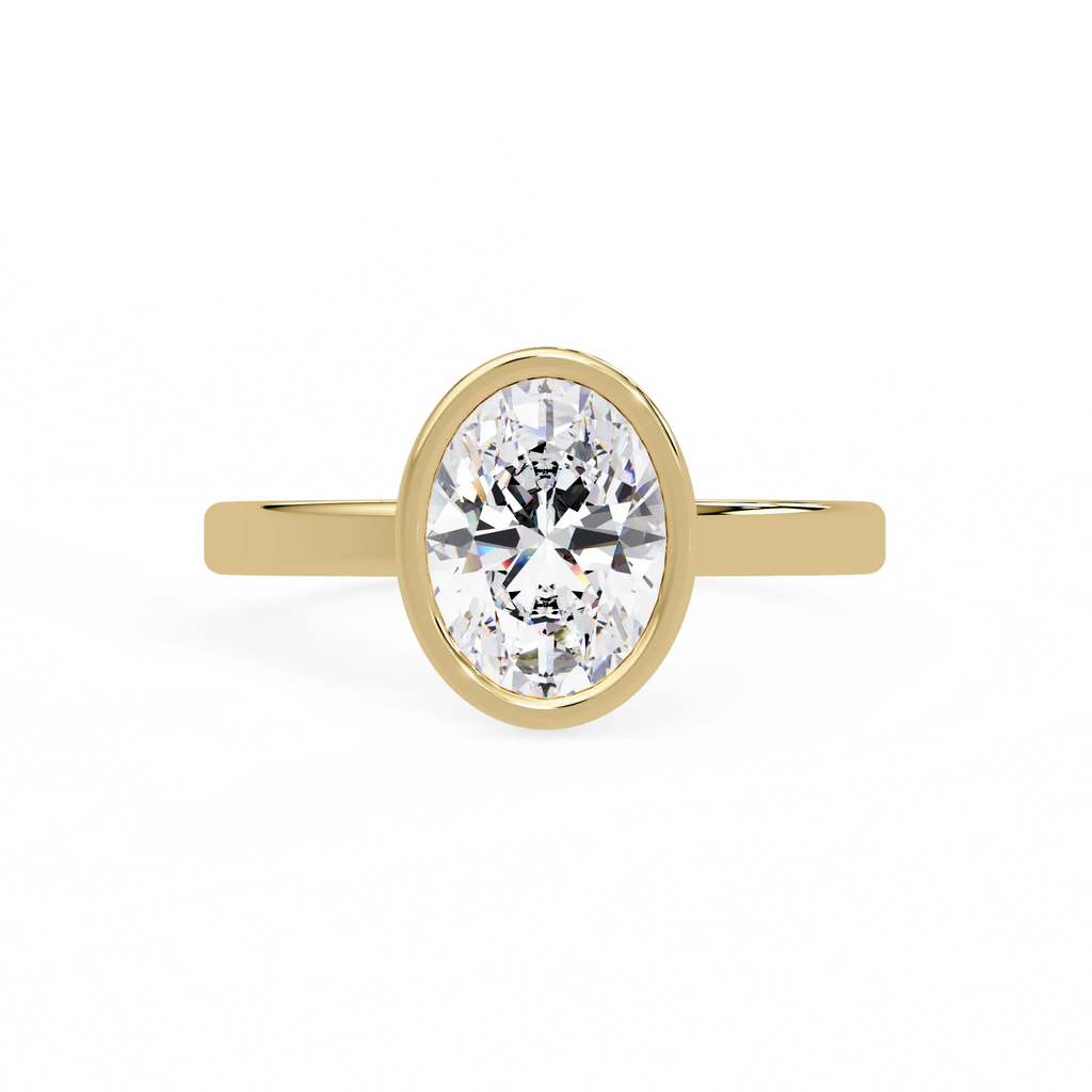 IGI Certified - 1 Ct. Lab Grown Diamond (VS/E-F) The Aurelia Oval (Aurelia means "golden") Ring
