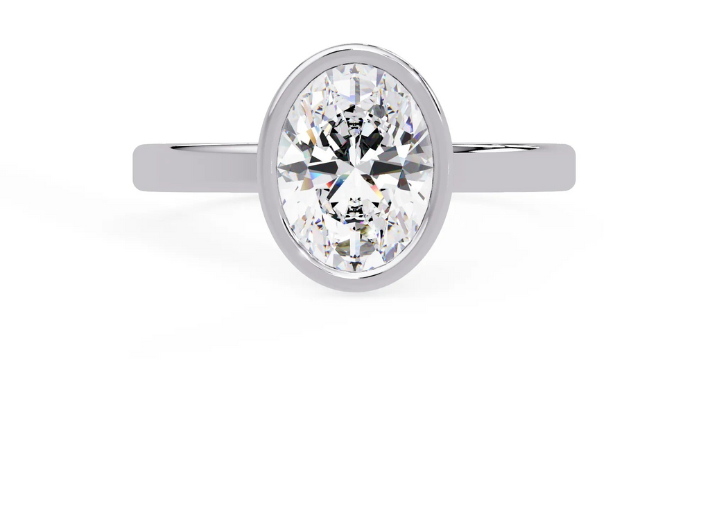 IGI Certified - 1 Ct. Lab Grown Diamond (VS/E-F) The Aurelia Oval (Aurelia means "golden") Ring