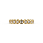 IGI Certified - 1/2 Ct. Lab Grown Diamond (VS/E-F) Scalloped Sunburst Diamond Band Ring