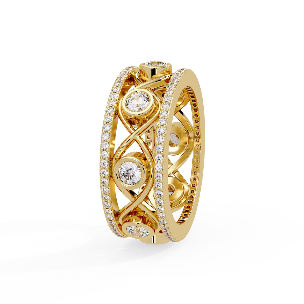 IGI Certified - 1.5 Ct. Lab Grown Diamond (VS/E-F) The Empress Lattice Ring