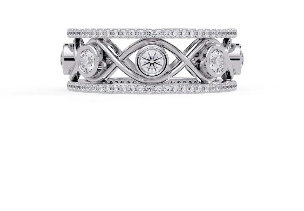 IGI Certified - 1.5 Ct. Lab Grown Diamond (VS/E-F) The Empress Lattice Ring