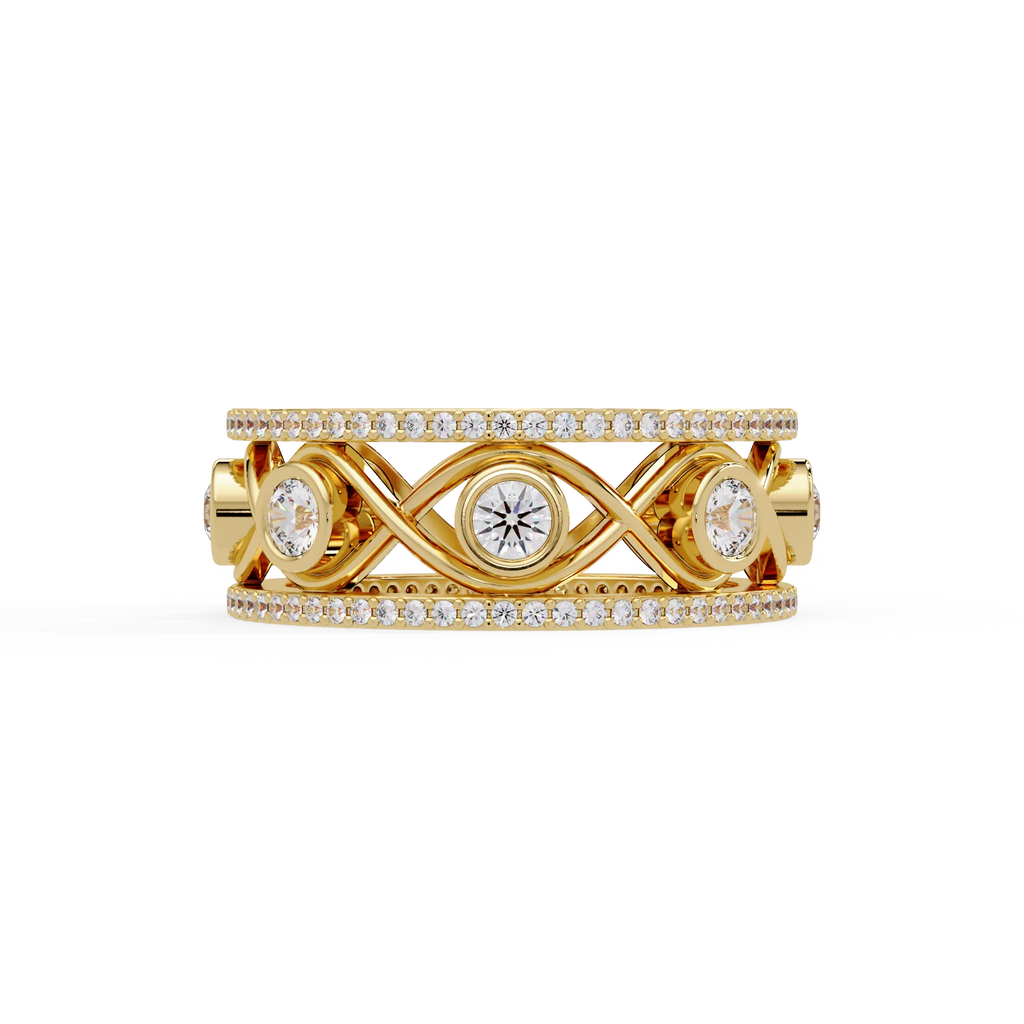 IGI Certified - 1.5 Ct. Lab Grown Diamond (VS/E-F) The Empress Lattice Ring