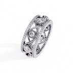 IGI Certified - 1.5 Ct. Lab Grown Diamond (VS/E-F) The Empress Lattice Ring