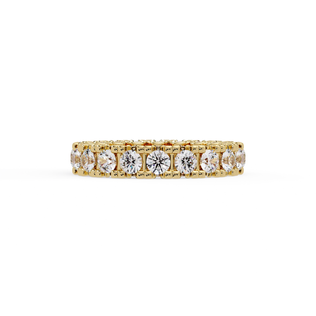 IGI Certified - 2 Ct. Lab Grown Diamond (VS/E-F) The Infinity Bar Eternity Band Ring