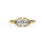 IGI Certified - 1.5 Ct. Lab Grown Diamond (VS/E-F) The Zenith Marquise Half-Bezel