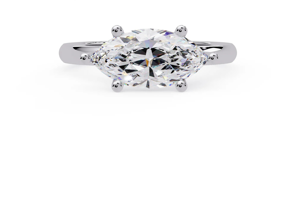 IGI Certified - 1.5 Ct. Lab Grown Diamond (VS/E-F) The Signature Marquise Yellow Gold Engagement Ring