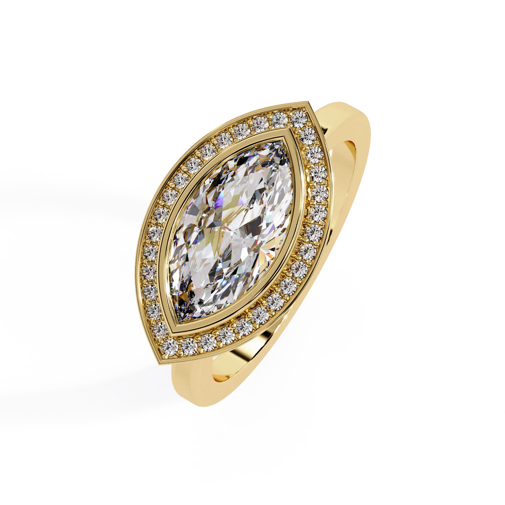 IGI Certified - 1.5 Ct. Lab Grown Diamond (VS/E-F) Modern Heirloom Marquise Ring