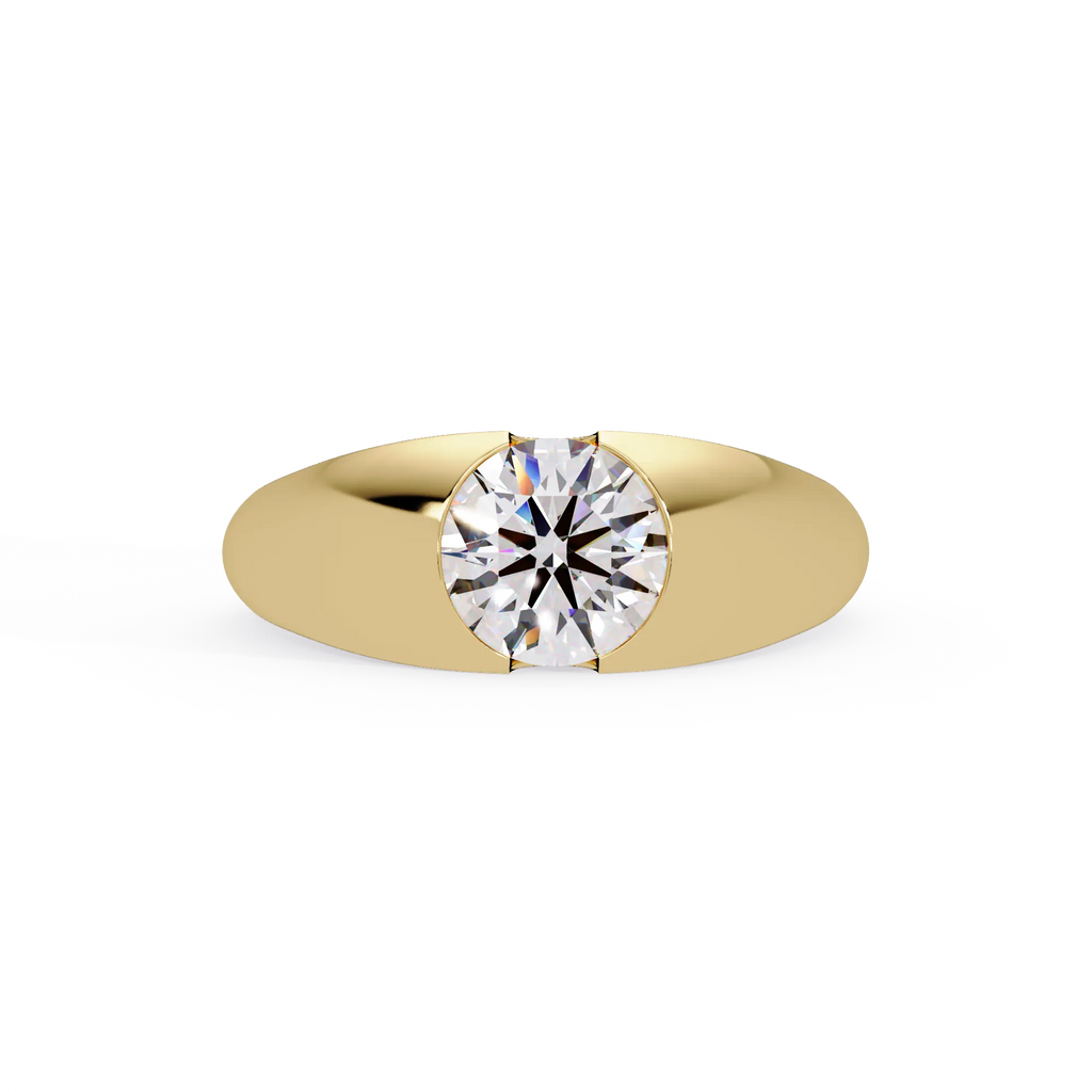 IGI Certified - 1 Ct. Lab Grown Diamond (VS/E-F) The "Eclipse" Bold Solitaire Ring