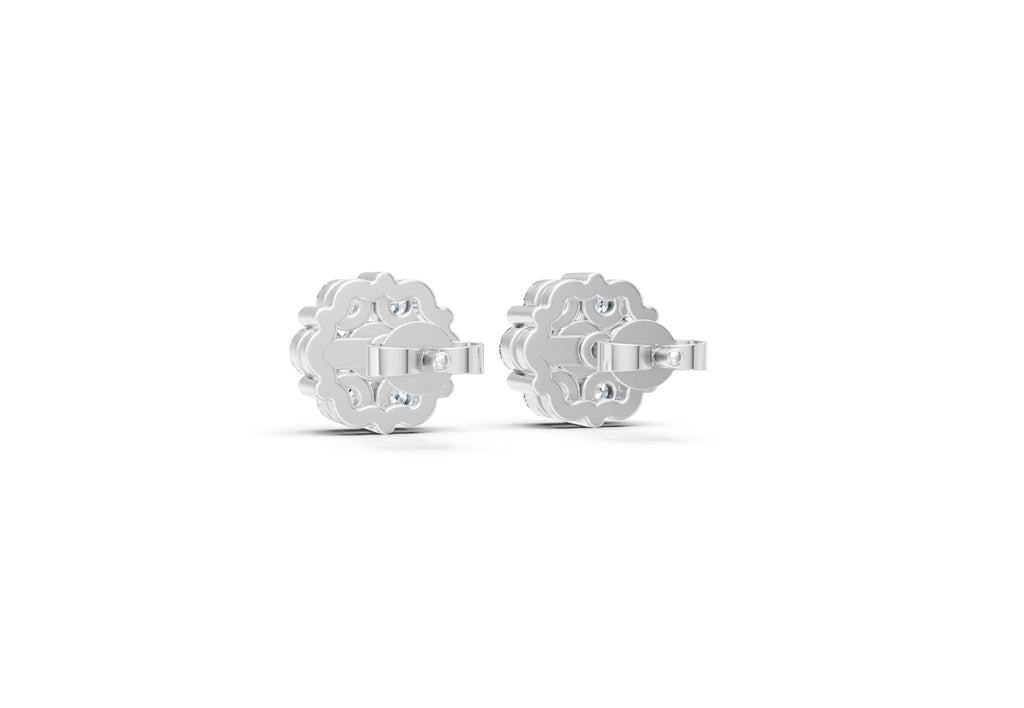 1 Carat Lab Grown Diamond Floral Earrings