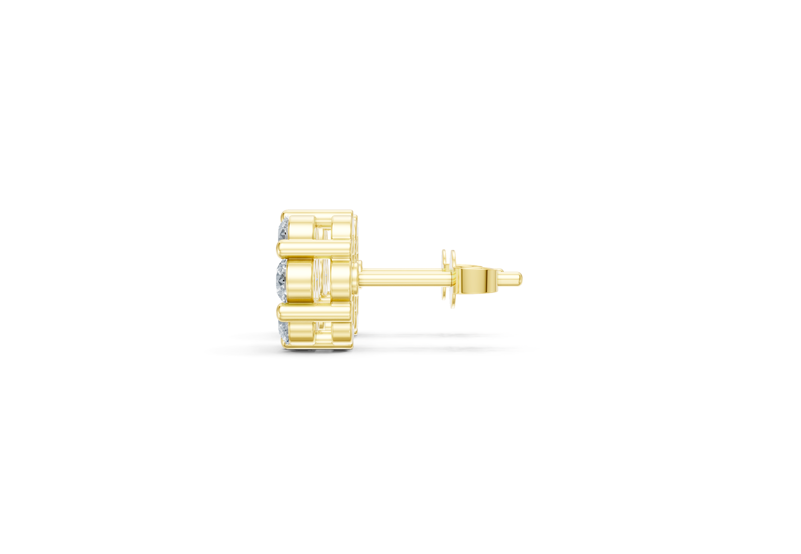 1 Carat Lab Grown Diamond Floral Earrings