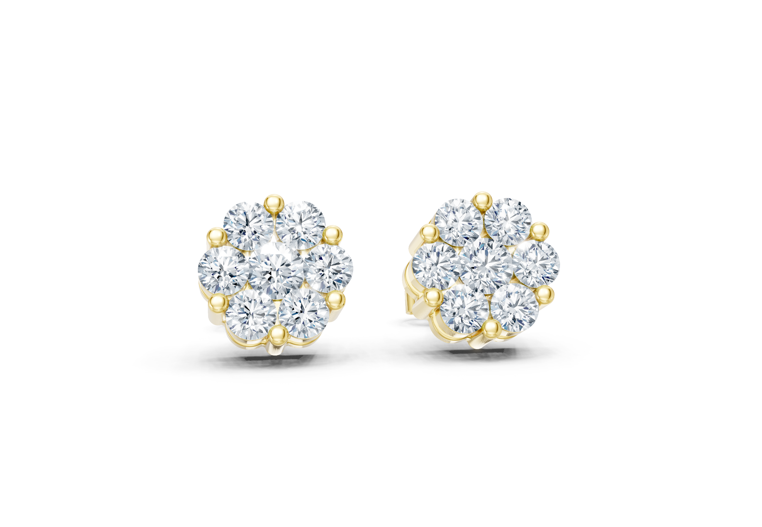 1 Carat Lab Grown Diamond Floral Earrings