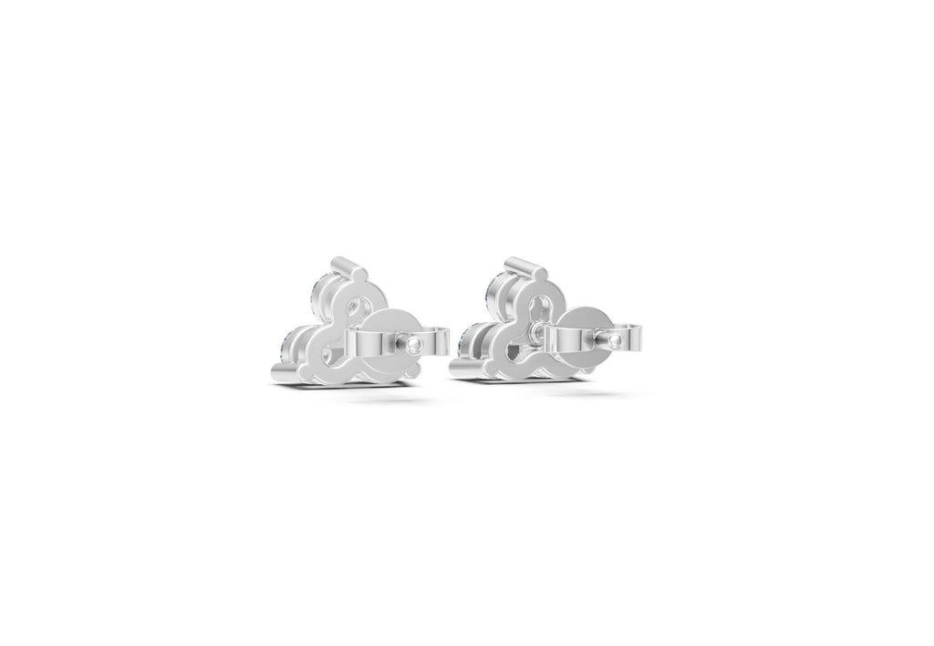0.65 Carat Trilogy Lab Grown Diamond Pyramid Earrings