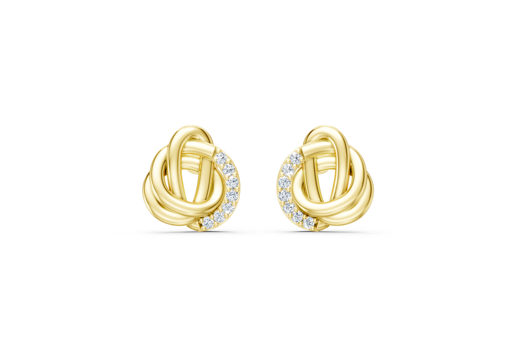 0.50 Carat Lab Grown Diamond Knot Earrings