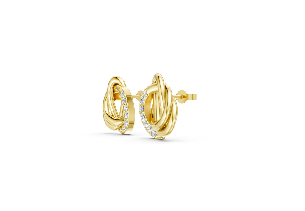 0.50 Carat Lab Grown Diamond Knot Earrings