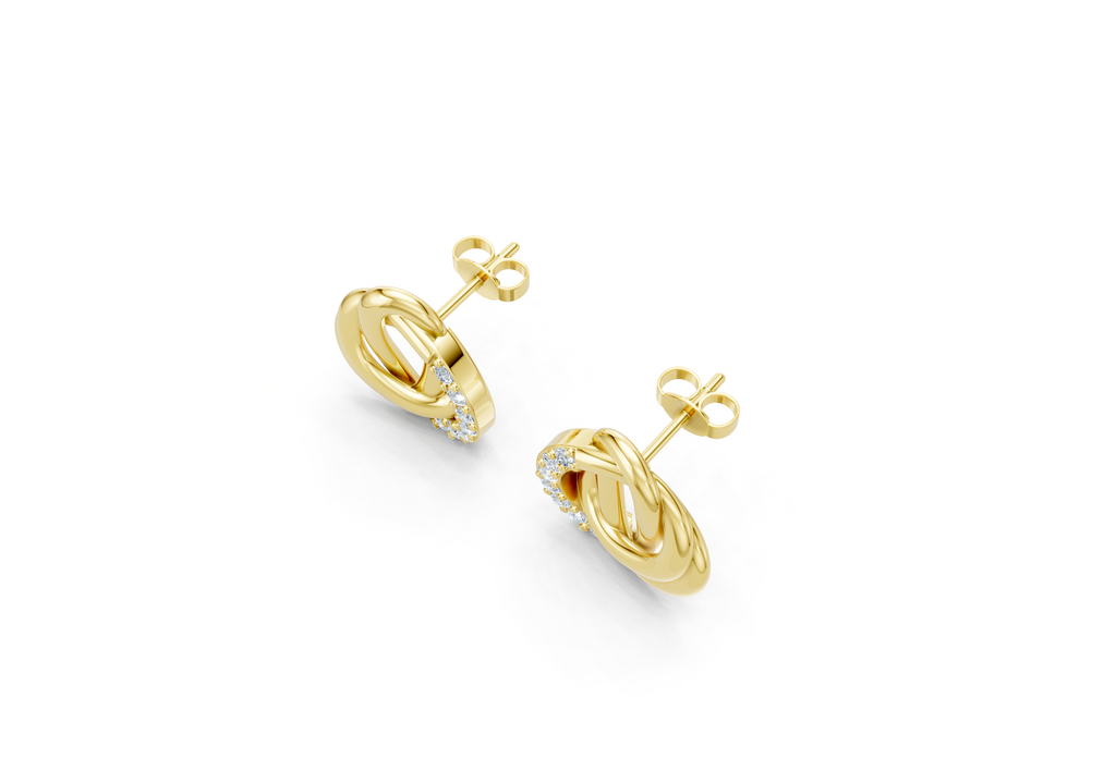 0.50 Carat Lab Grown Diamond Knot Earrings