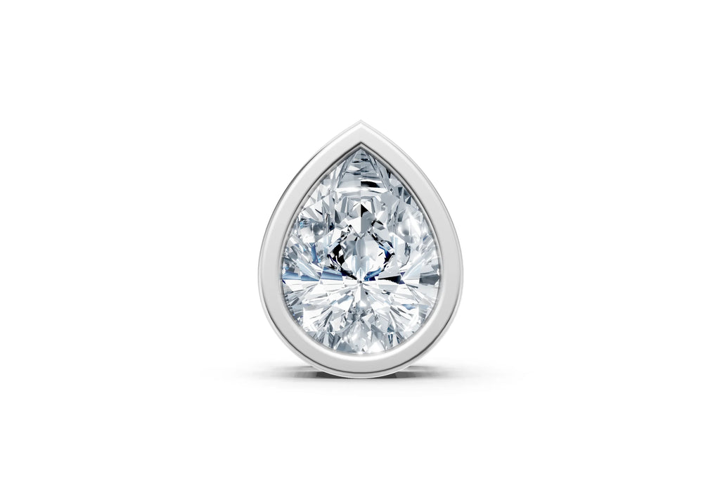 1 Carat Lab Grown Diamond Pear Cut Solitaire Pendant