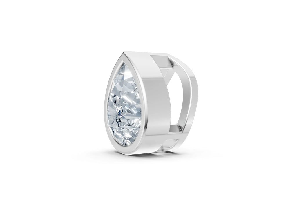 1 Carat Lab Grown Diamond Pear Cut Solitaire Pendant