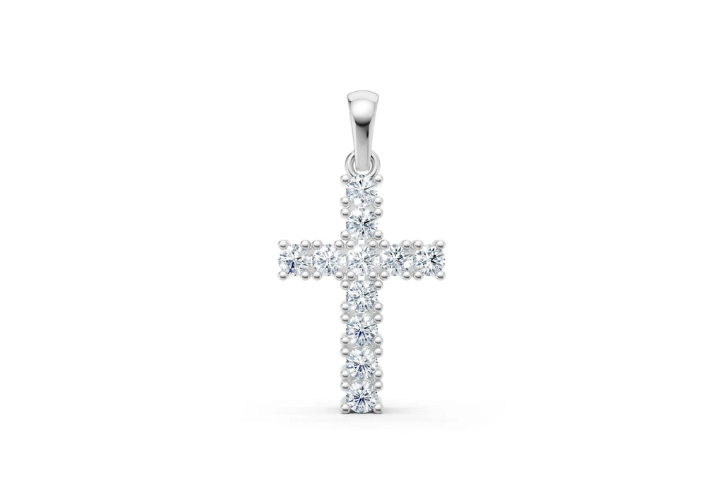 0.55 Carat Lab Grown Diamond Cross Pendant
