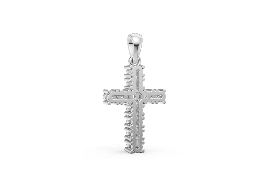0.55 Carat Lab Grown Diamond Cross Pendant