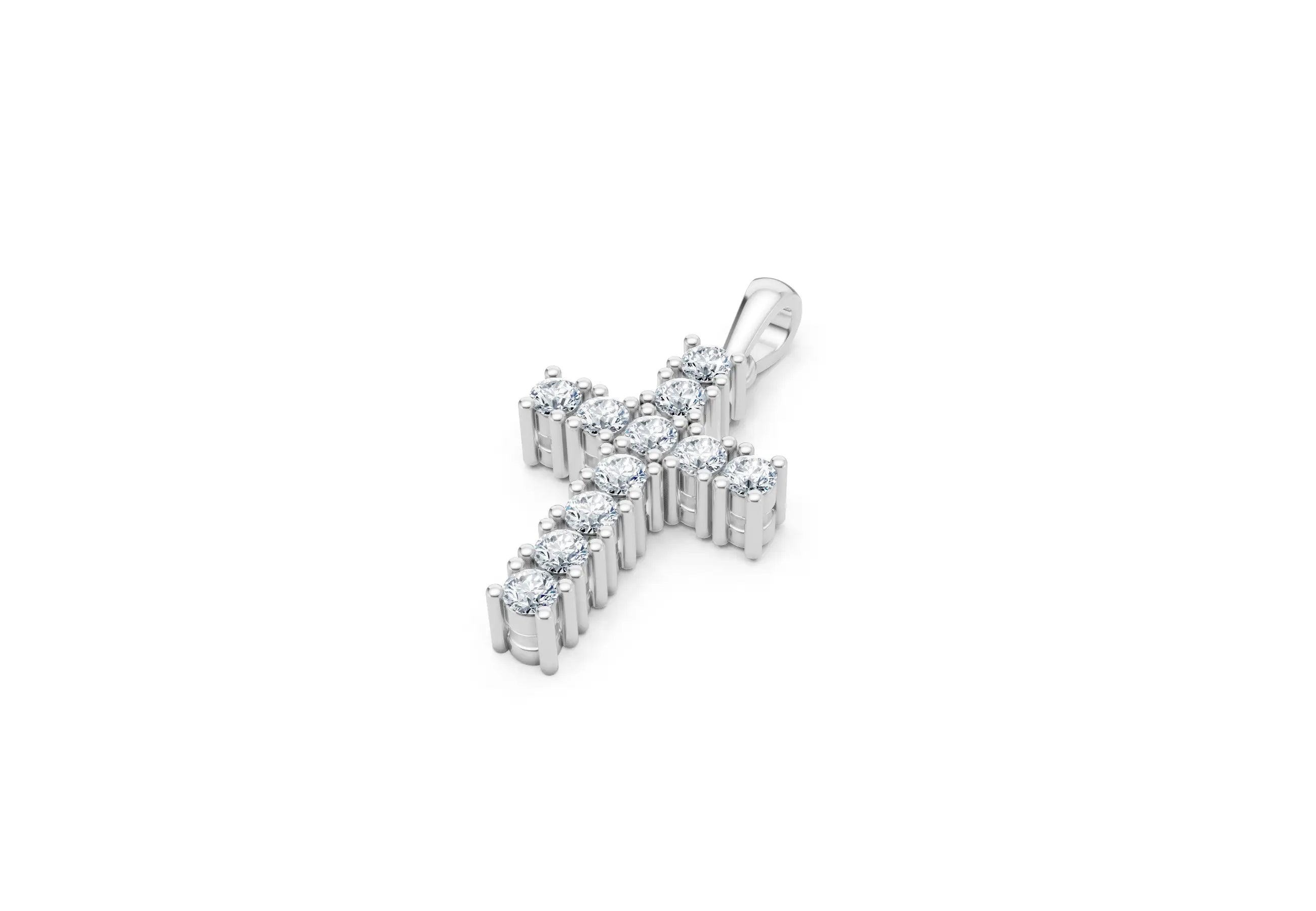 0.55 Carat Lab Grown Diamond Cross Pendant