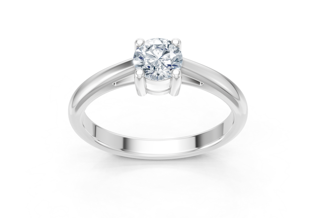 IGI Certified - 1 Ct.Lab Grown Diamond (VS/E-F) Oval Solitaire Ring - 925 Sterling Silver