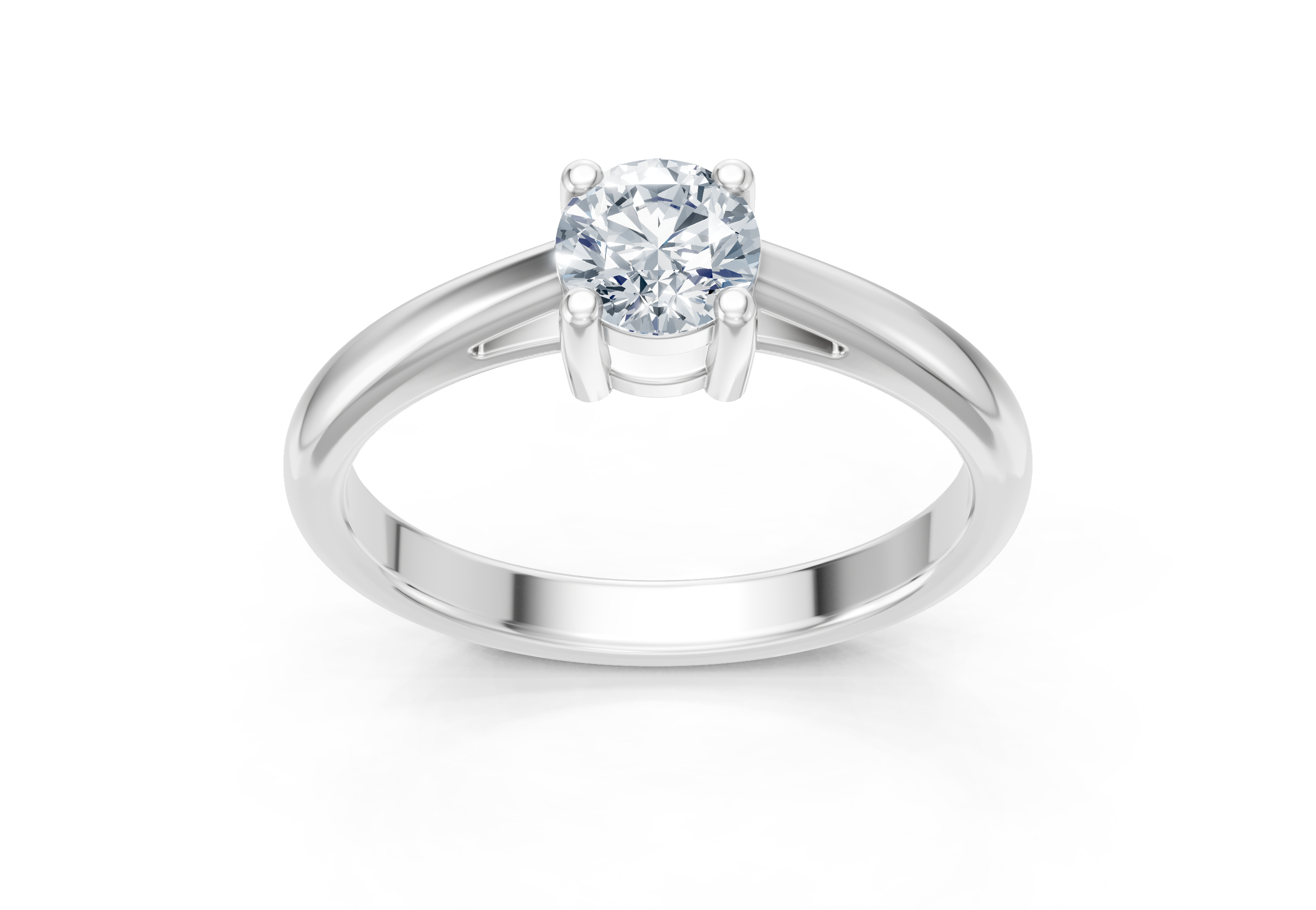IGI Certified - 1 Ct.Lab Grown Diamond (VS/E-F) Oval Solitaire Ring - 925 Sterling Silver