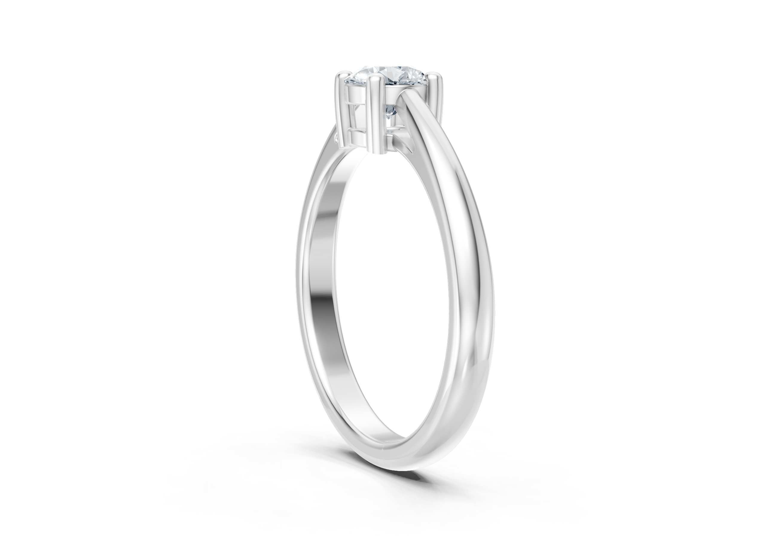 IGI Certified - 1 Ct.Lab Grown Diamond (VS/E-F) Oval Solitaire Ring - 925 Sterling Silver