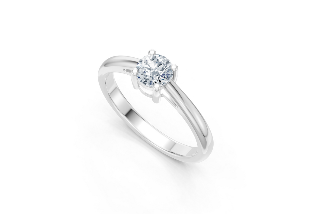 IGI Certified - 1 Ct.Lab Grown Diamond (VS/E-F) Oval Solitaire Ring - 925 Sterling Silver