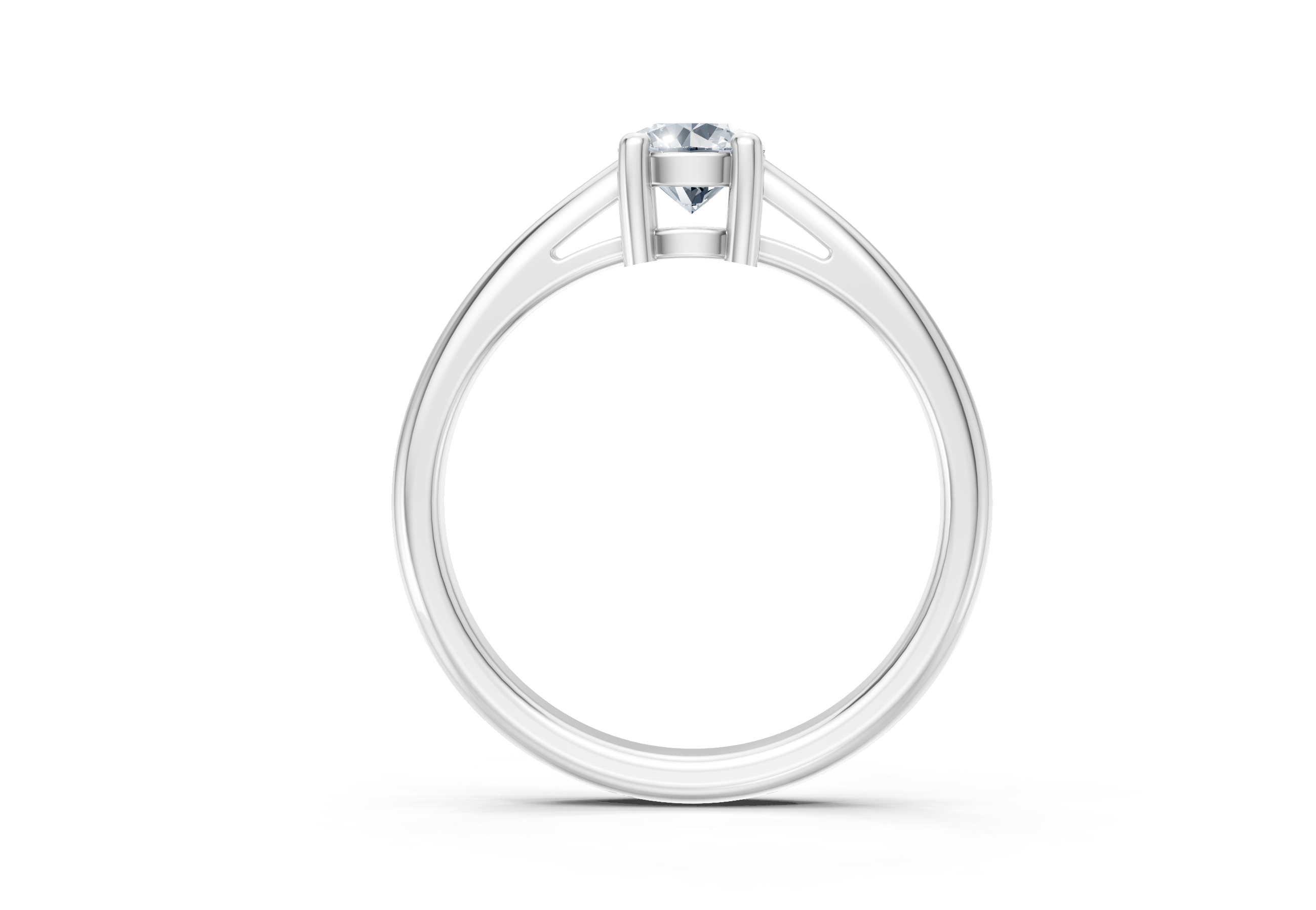 IGI Certified - 1 Ct.Lab Grown Diamond (VS/E-F) Oval Solitaire Ring - 925 Sterling Silver